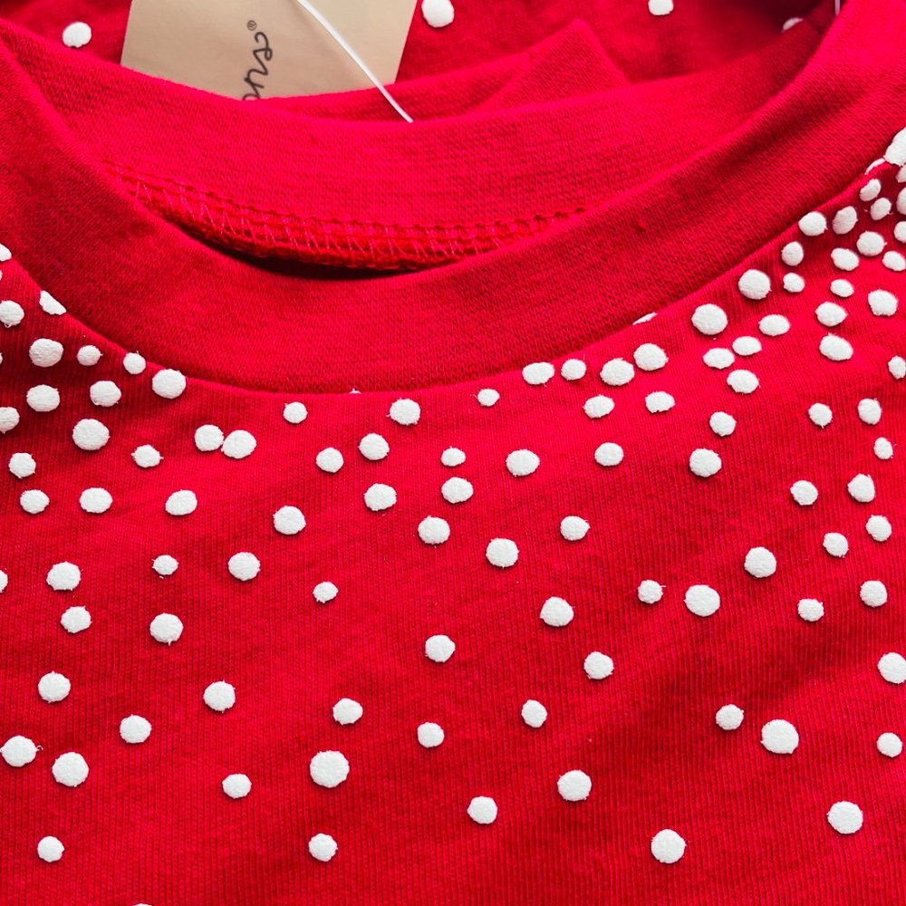 NWT First Impressions Baby Boys Cycling Pals Shirt Cherry Red Holiday Christmas - Picture 3 of 7